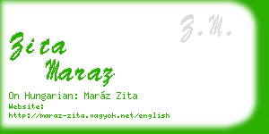zita maraz business card